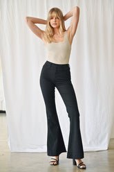 High Rise Trouser Hem Flare