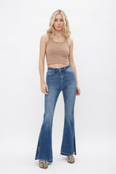 High Rise Flare With Side Slit