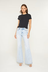 High Rise Easy Flared Hidden Button