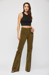 High Rise Relaxed Flare With Patch Pocket