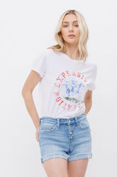 Mid Rise Shorts Single Cuff With Button Up