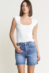 Super High Button Up Bermuda