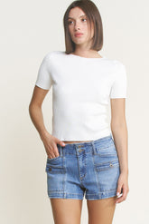 High Rise Wide Leg Shorts