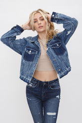 Boyfriend Crop Jacket With Undo Hem