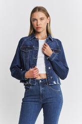 Raw Hem Denim Jacket
