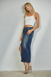 Midi With Front Slit Skirt