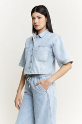 Cropped Denim Shirt