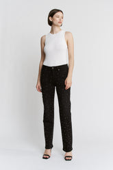 High Rise Straight With Embellished Jeans