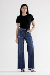 Super High Rise Seam Front Wide Leg
