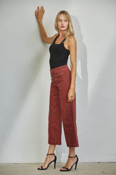 High Rise Wide Crop Leg