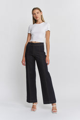 High Rise Wide Leg Split Seams