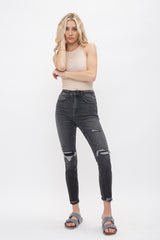 Super High Rise Crop Skinny With Patch