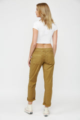 Mid Rise Cargo Boyfriend Crop