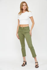 Mid Rise Straight Leg With Slit at Bottom