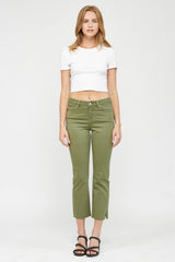 Mid Rise Straight Leg With Slit at Bottom