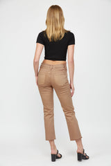 Mid Rise Straight Leg With Slit at Bottom
