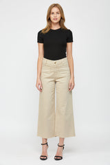 Cropped Wide Leg With Front Pocket