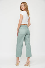 Cropped Wide Leg With Front Pocket