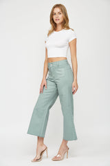 Cropped Wide Leg With Front Pocket