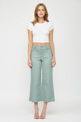 Cropped Wide Leg With Front Pocket