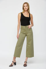 Cropped Wide Leg With Front Pocket