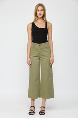 Cropped Wide Leg With Front Pocket