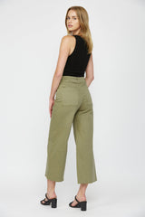 Cropped Wide Leg With Front Pocket