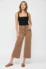 Cropped Wide Leg With Front Pocket