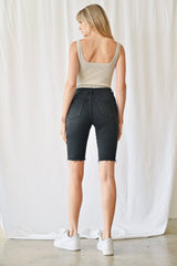 High Rise Frayed Skinny Short