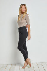 Super High Ankle Skinny Double Waist Band