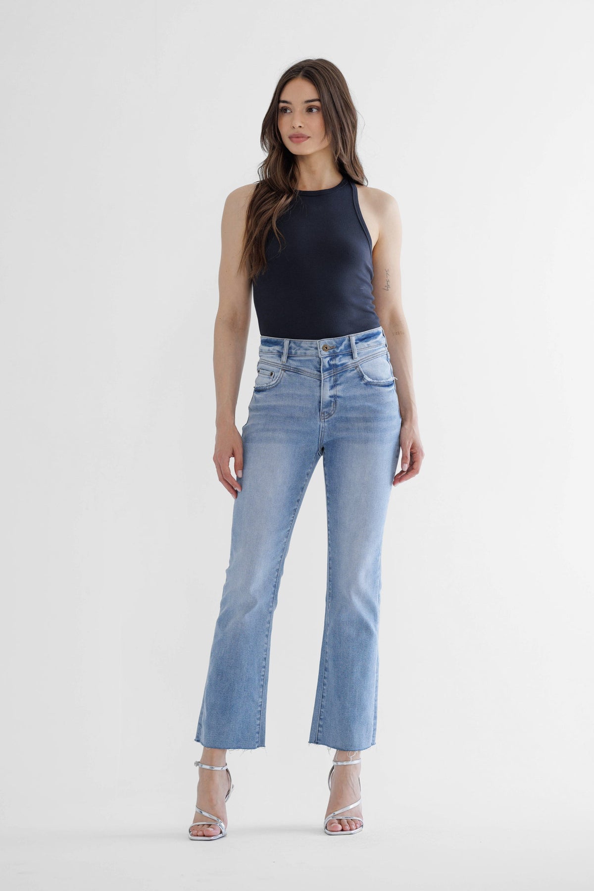 High Rise Front Yoke Bootcut Leg