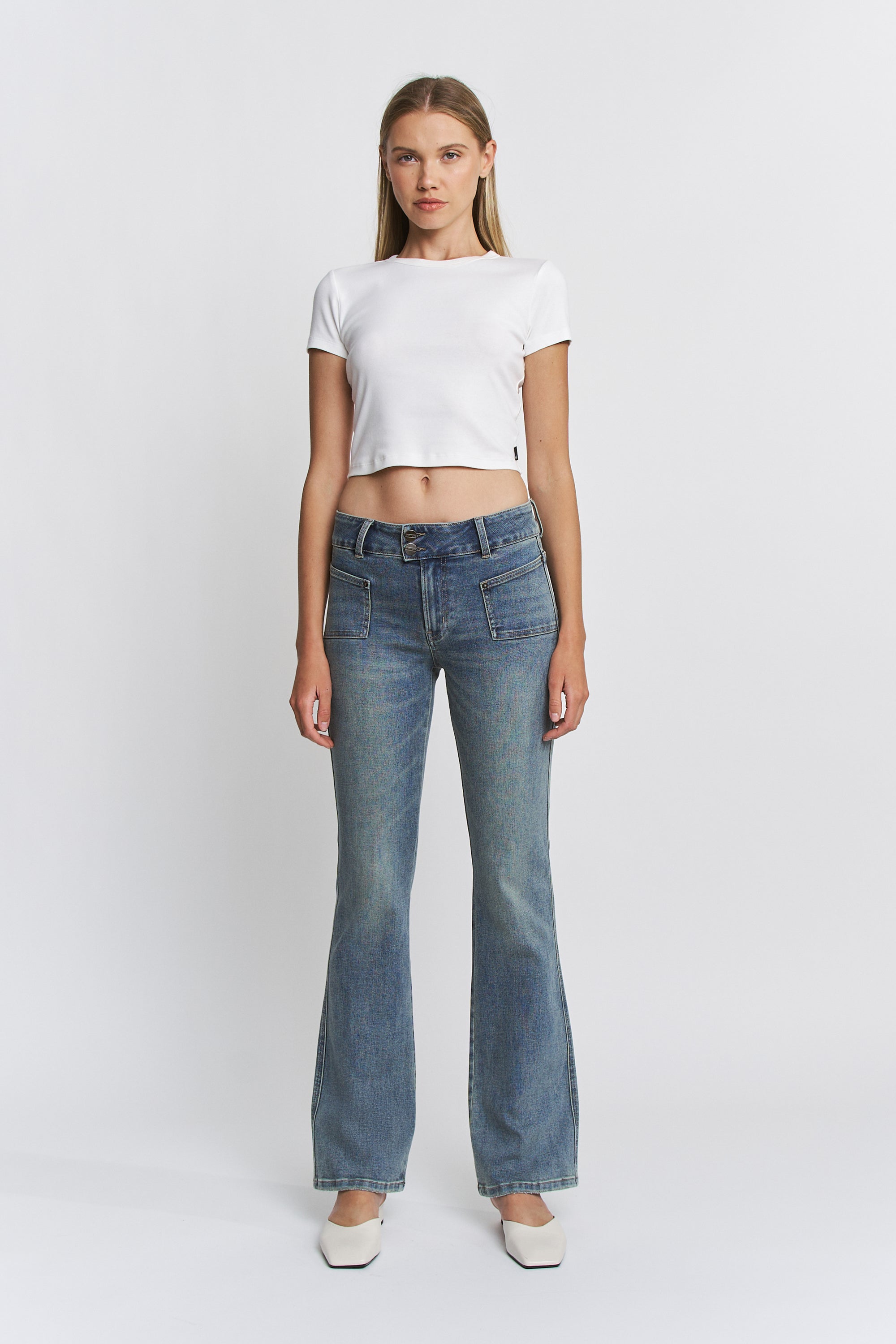 Mica Denim Mid Rise Bootcut with Patch Pocket Secondary image