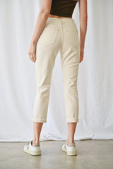 HIGH RISE BOYFRIEND CROP W/ BUTTON UP