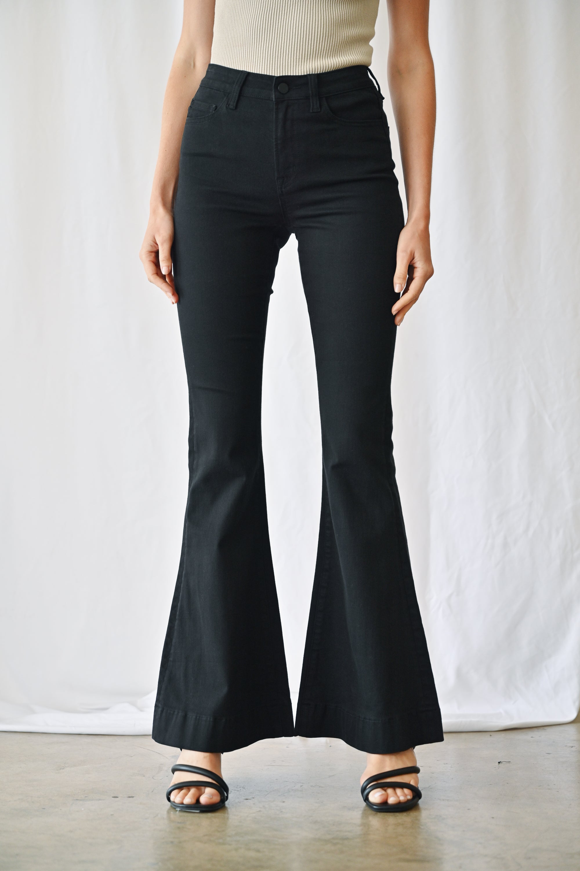 Mica Denim High Rise Flare with Trouser Hem Secondary image