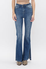 High Rise Flare With Side Slit