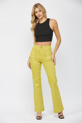 Super High Rise Flare With Double Buttonss