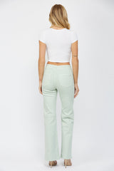 Super High Rise Flare With Double Buttonss