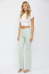 Super High Rise Flare With Double Buttonss