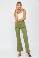 Super High Rise Flare With Double Buttonss