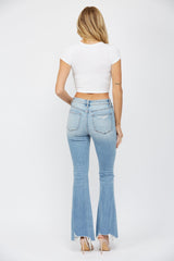 Mid Rise Flare With Hem Detail