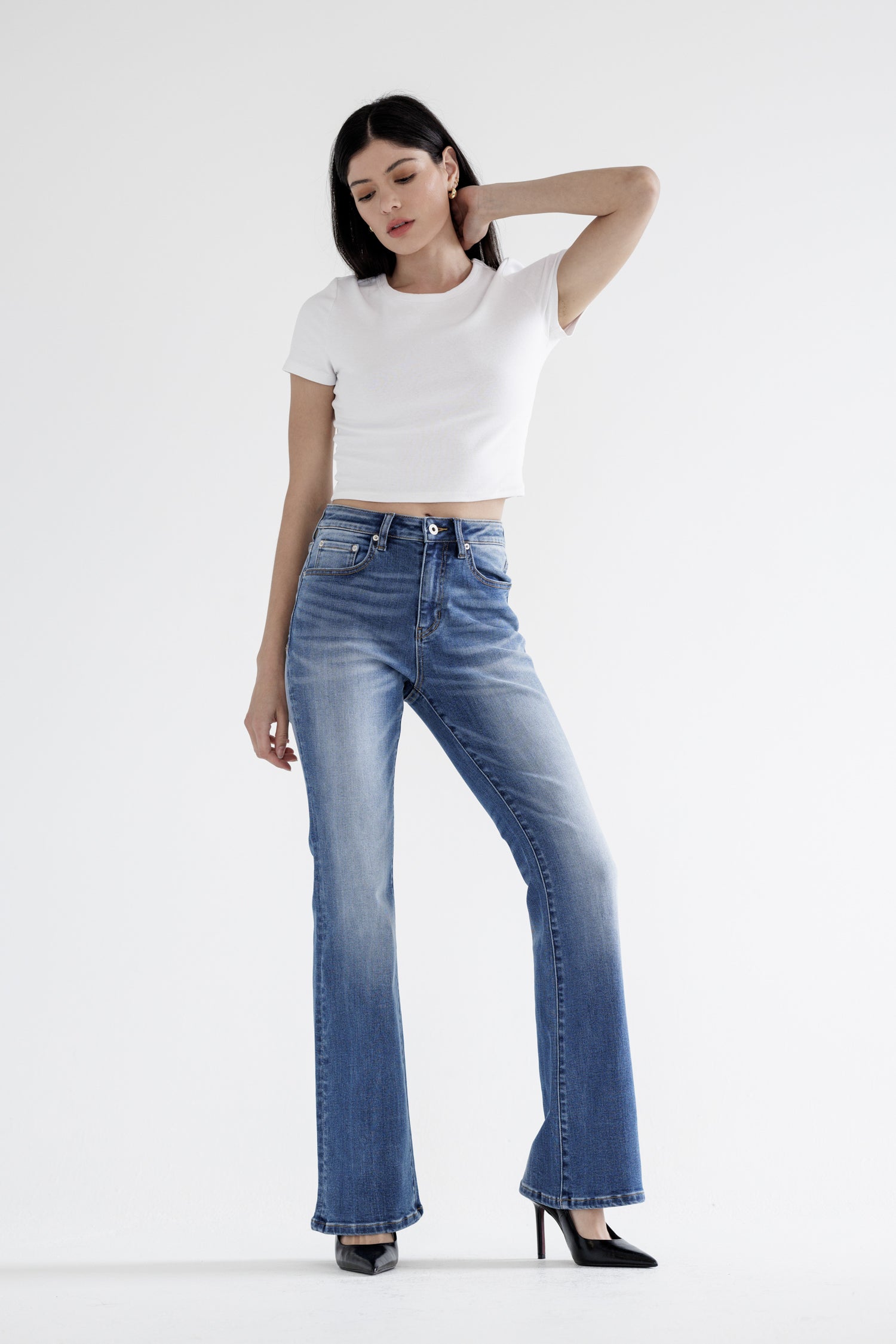 Mica Denim High Rise Relaxed Flare Secondary image