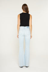 High Rise Flaread W Raw Hem - Super Soft