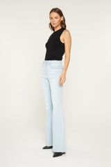 High Rise Flaread W Raw Hem - Super Soft