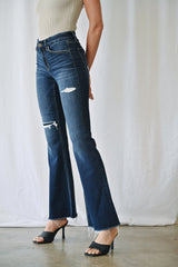 Mid Rise Flare With Repaired Patch Detail