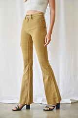 High Rise Velvet Super Flare