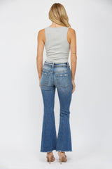 High Rise Flare With Fold Over Waist