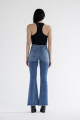 High Rise Flare With Waistband Detail