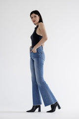 High Rise Flare With Waistband Detail