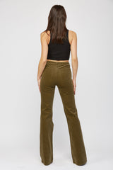 High Rise Relaxed Flare With Patch Pocket