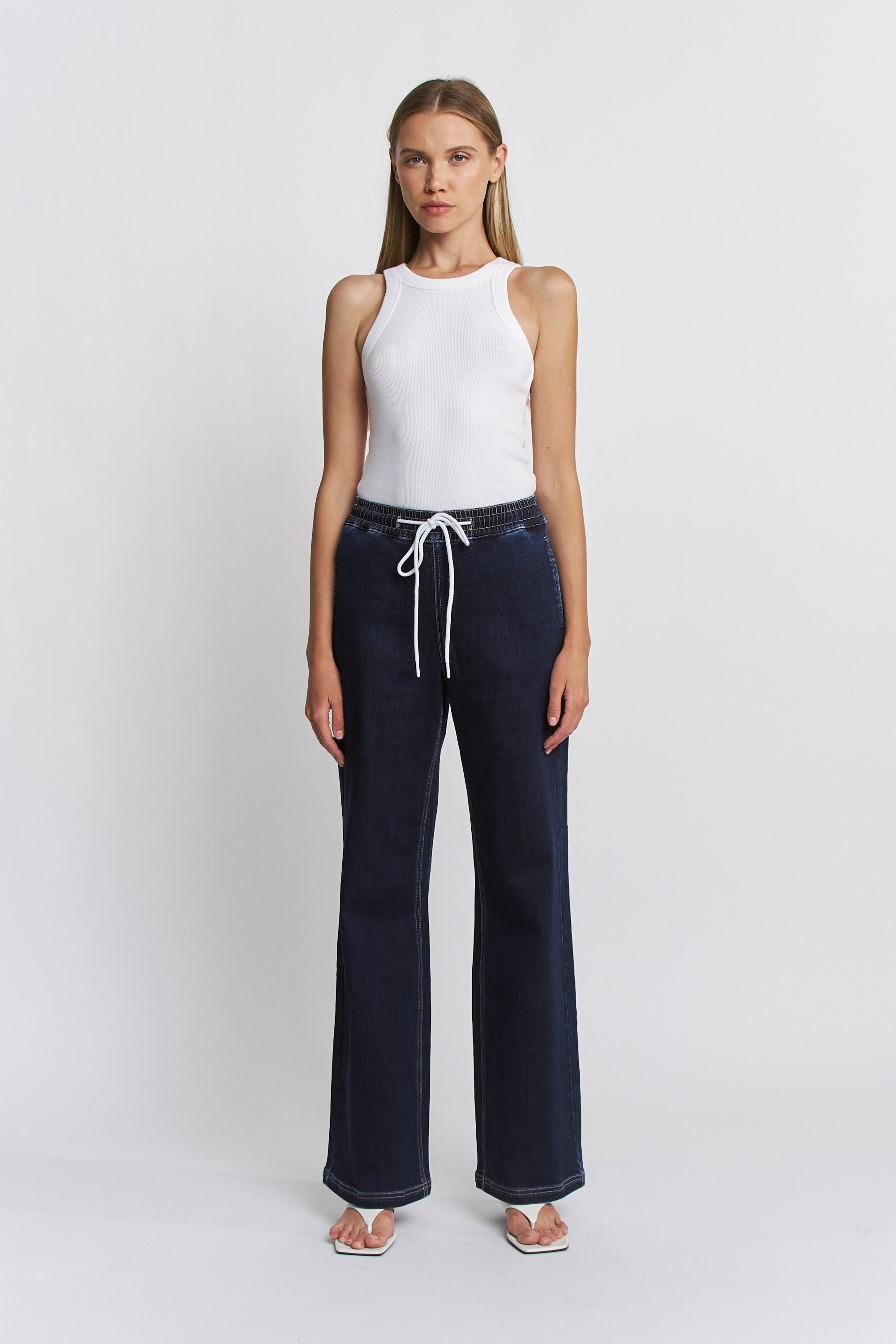 Mica Denim High Rise Wide Leg Jogger Secondary image